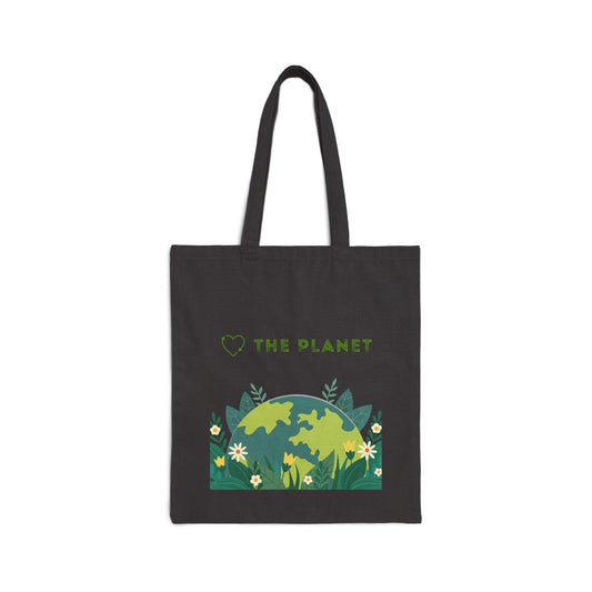 <3 The Planet / Cotton Canvas Tote Bag